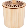 New Caja de madera redonda grande Boho Organización