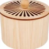 Outlet Caja de madera redonda pequeña Boho Organización