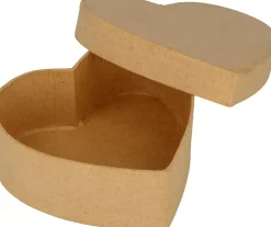 Clearance Caja De Papel Maché Corazón Cartón Y Papel Maché