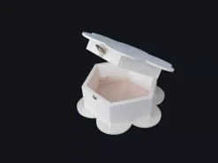 Outlet Caja hexagonal con forma de flor Organización|Maderas
