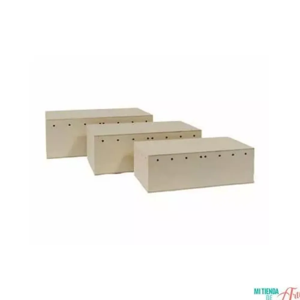 Online Caja lazos rectangular mediana Maderas