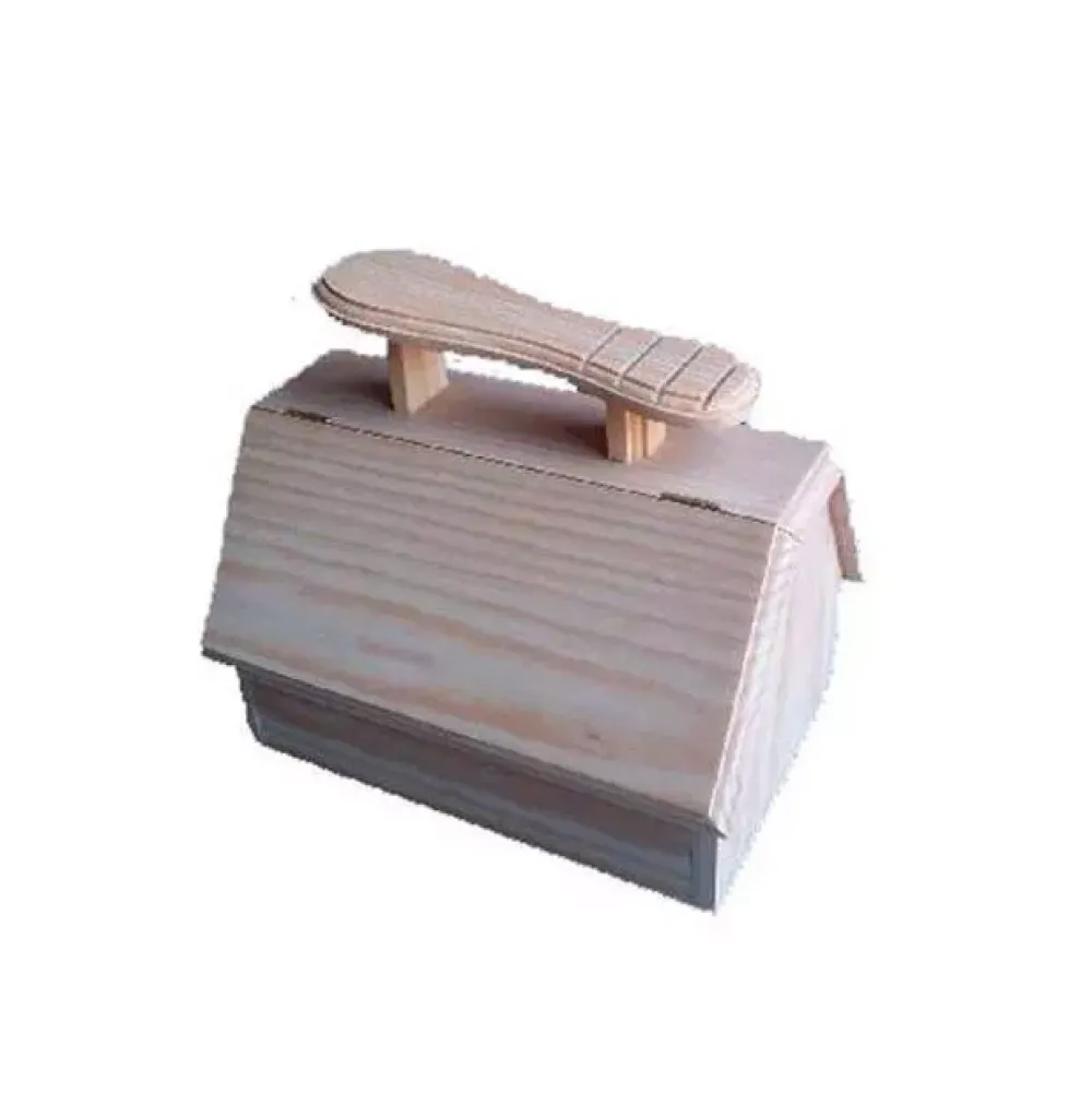 Caja limpiabotas con tapa Maderas