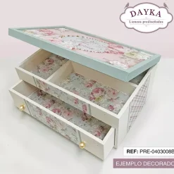 Sale Caja Maquillaje + Tela Prediseñada Dayka Organización