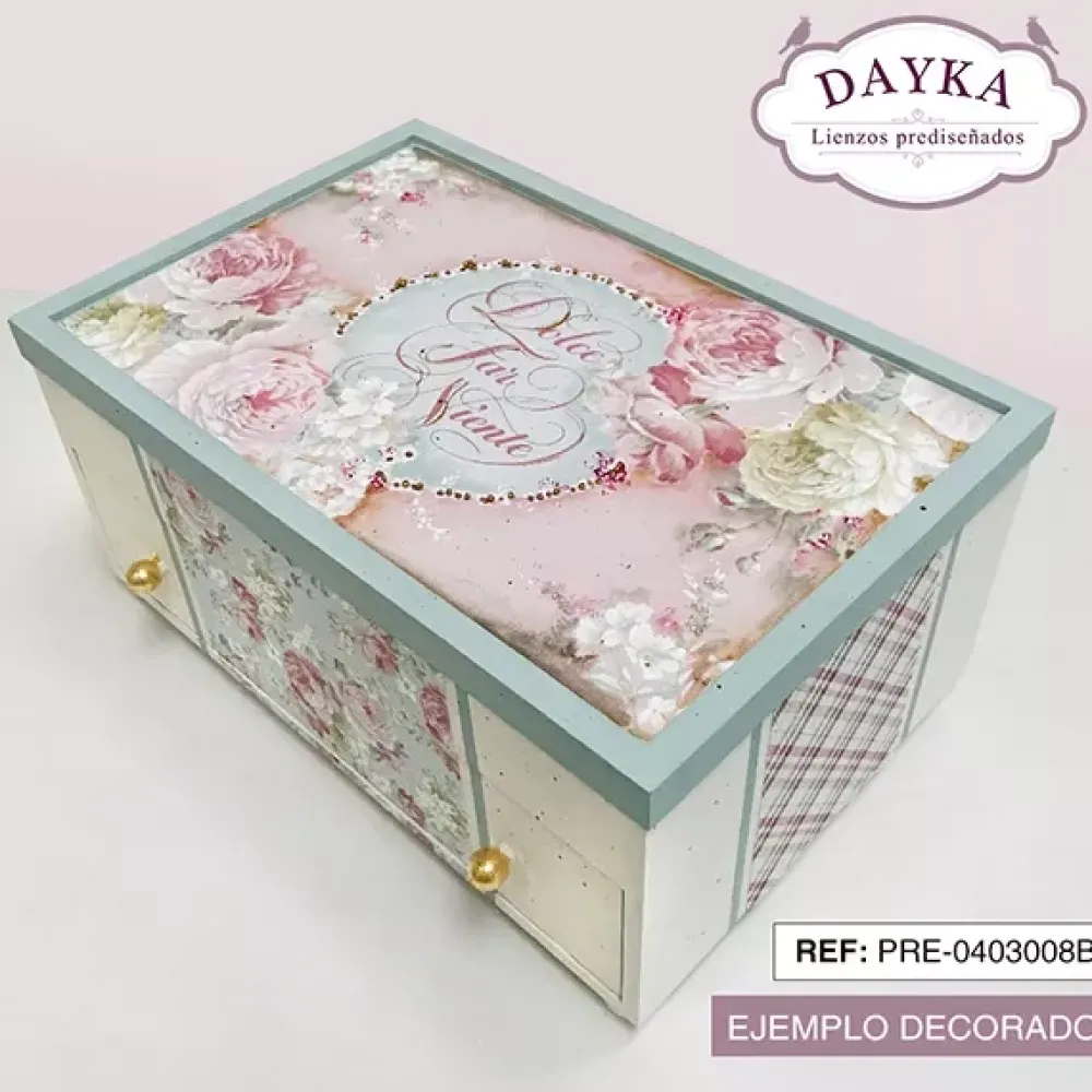 Sale Caja Maquillaje + Tela Prediseñada Dayka Organización