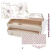 Hot Caja Maquillaje Flores + Tela Prediseñada Dayka Organización