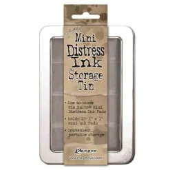 Best Caja metálica para guardar mini tintas Distress Tim Holtz Organización