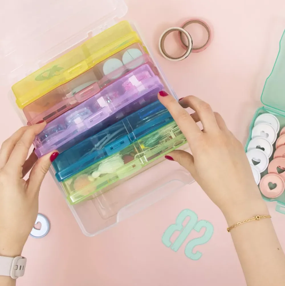 Clearance Caja Organizadora con 6 Mini Cajas para Fotografías y Crafts Organización