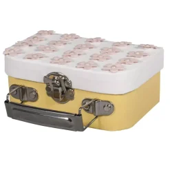 Caja Papel Maché con Cierre y Asa Metálica Organización