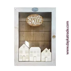 Discount Caja para llaves con casitas de madera Dayka Organización