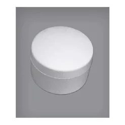 New Caja Redonda de Porexpán 13 cm de diámetro 10 cm de altura Porexpán, Celulosa Y Plástico|Navidad