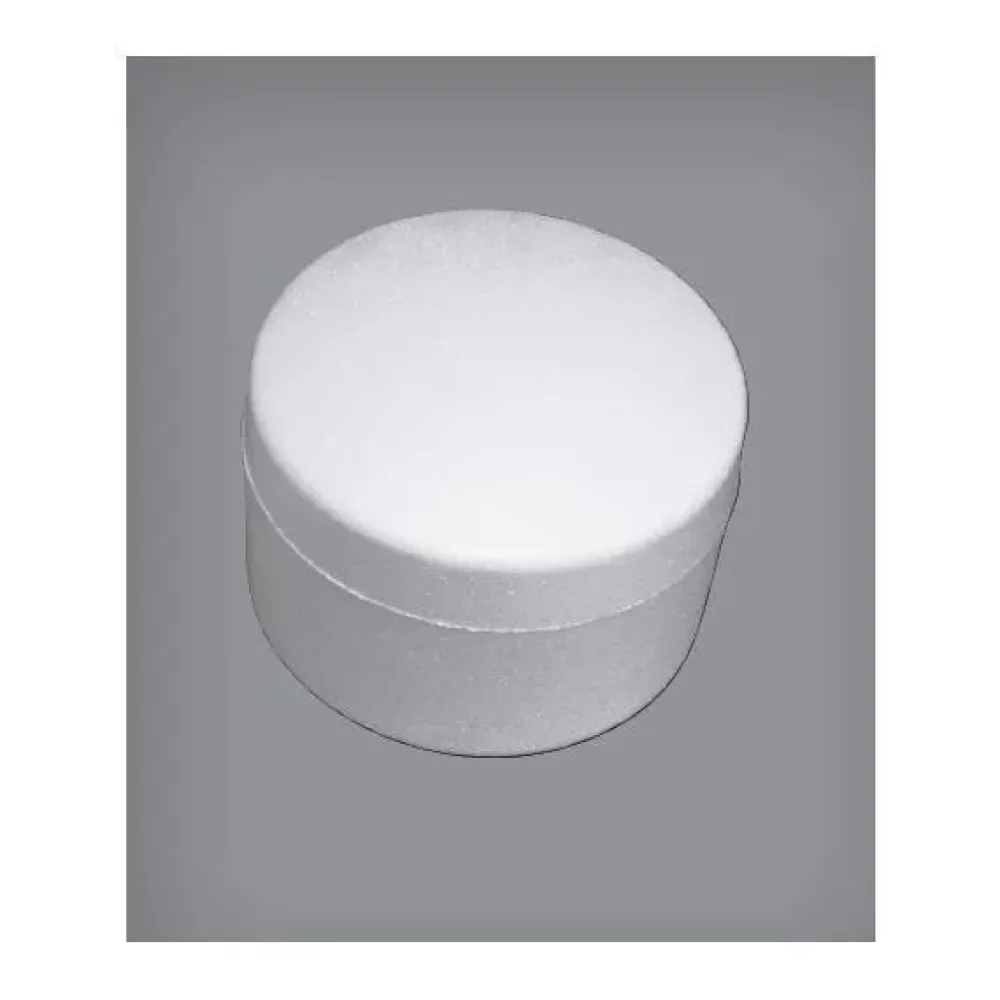 New Caja Redonda de Porexpán 13 cm de diámetro 10 cm de altura Porexpán, Celulosa Y Plástico|Navidad
