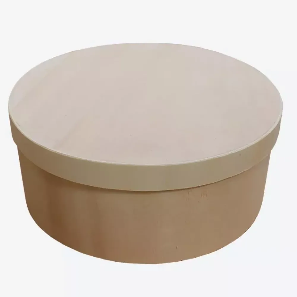 Hot Caja redonda madera de chopo 25,5x10cm Organización|Maderas