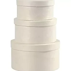 Caja redonda madera de chopo 22,5x9cm Organización|Maderas
