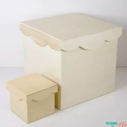 Clearance Cajas con tapa de ondas Maderas