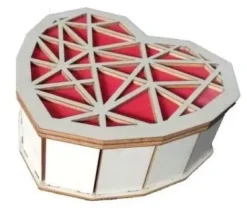 Outlet Cajita Madera Corazón Rojo Maderas|Organización