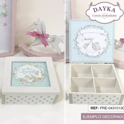Sale Cajita para Chupetes Azul + Tela Prediseñada Dayka Organización