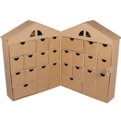 Online Calendario de adviento de papel maché Casa Navidad|Calendarios De Adviento