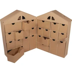 Online Calendario de adviento de papel maché Casa Navidad|Calendarios De Adviento