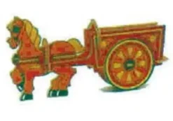 Best Carreta de Caballos-10 Kits Recortables Serigrafiados de Marquetería 4010-10 Maquetas Y Modelismo