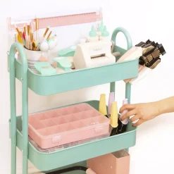 Sale Carrito Con 3 Bandejas Aqua Organización