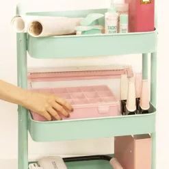 Discount Carrito Con 3 Bandejas Mint Organización