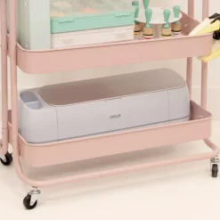 Clearance Carrito Con 3 Bandejas Rosa 60cm Organización