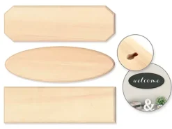 Online Cartel de Madera Para Colgar Rectangular Largo Maderas