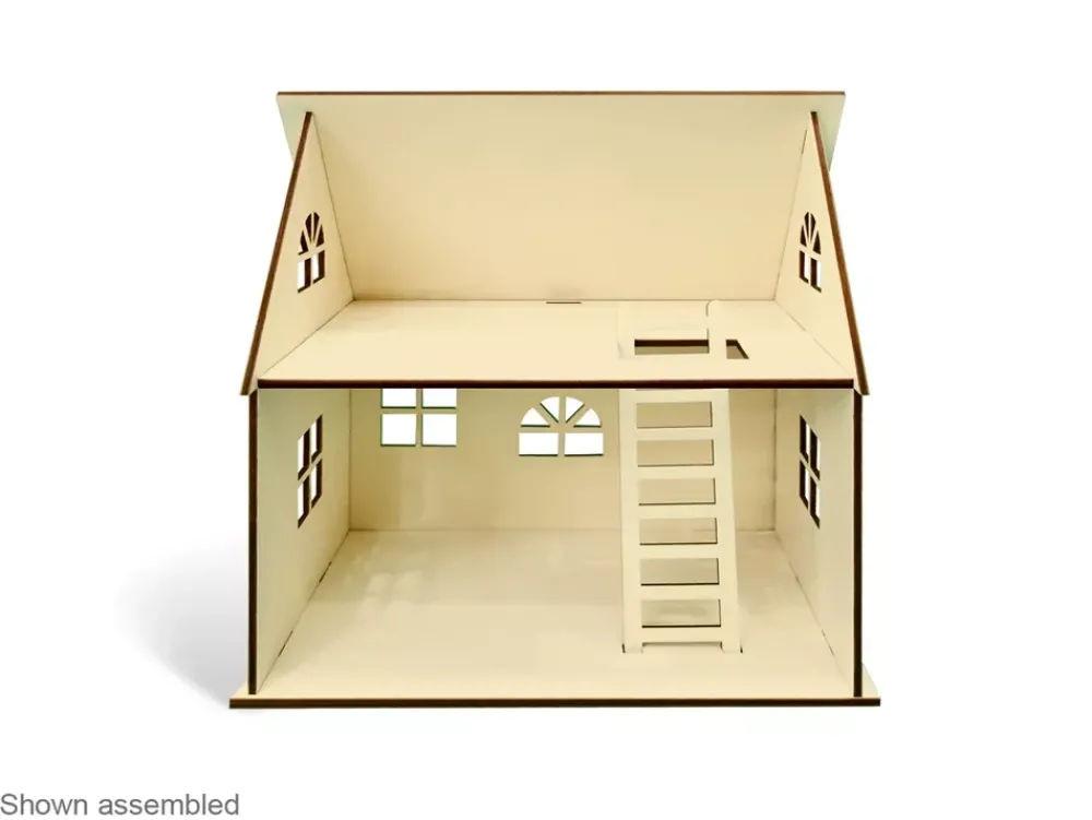 Hot Casa de Muñecas de Madera Abierta Maderas