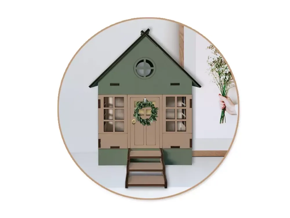 Discount Casa de Muñecas de Madera Maderas