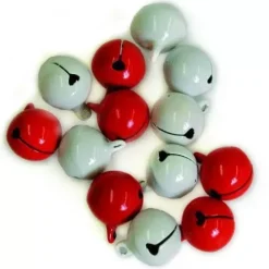 Discount Cascabeles Rojos y Blancos 10 unidades, 13001009 Goma Eva Fofuchas