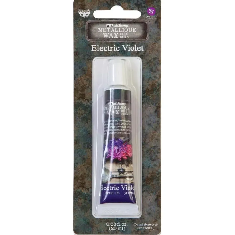 Hot Cera metálica Art Alchemy Finnabair Electric Violet Ceras, Pátinas Y Tintes