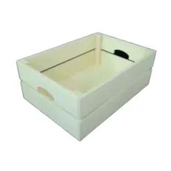 Outlet Cesta de chopo 40x25x20cm Organización|Maderas