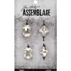 Best Charms Faceted Gems Assemblage Tim Holtz Telas, Sedas Y Fieltro
