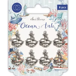 Best Charms Metálicos Anchors Ocean Tale Telas, Sedas Y Fieltro