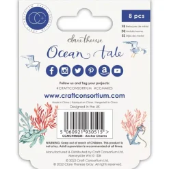 Best Charms Metálicos Anchors Ocean Tale Telas, Sedas Y Fieltro