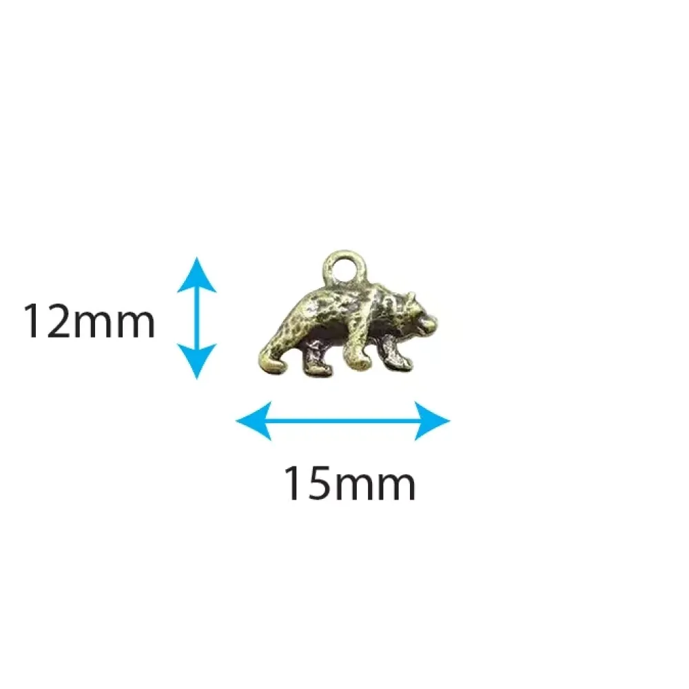 Discount Charms Metálicos Bear In The Forest Telas, Sedas Y Fieltro