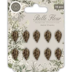 Outlet Charms Metálicos Belle Fleur Telas, Sedas Y Fieltro