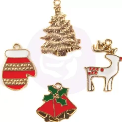 Sale Charms metálicos Christmas In The Country Frank García Telas, Sedas Y Fieltro
