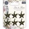 Outlet Charms Metálicos Estrellas de Mar Sea and Shore Telas, Sedas Y Fieltro