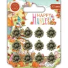 New Charms Metálicos Happy Harvest Telas, Sedas Y Fieltro