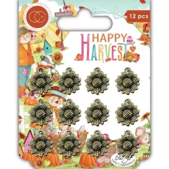 New Charms Metálicos Happy Harvest Telas, Sedas Y Fieltro