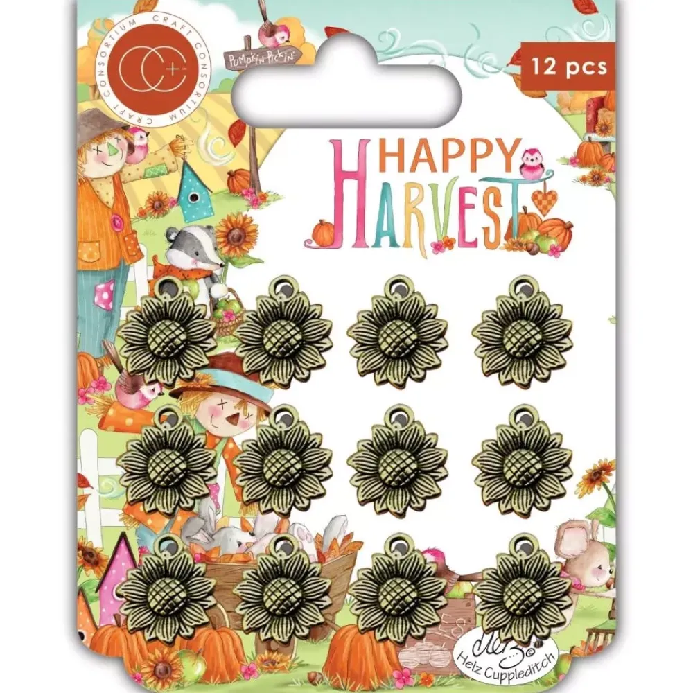 New Charms Metálicos Happy Harvest Telas, Sedas Y Fieltro