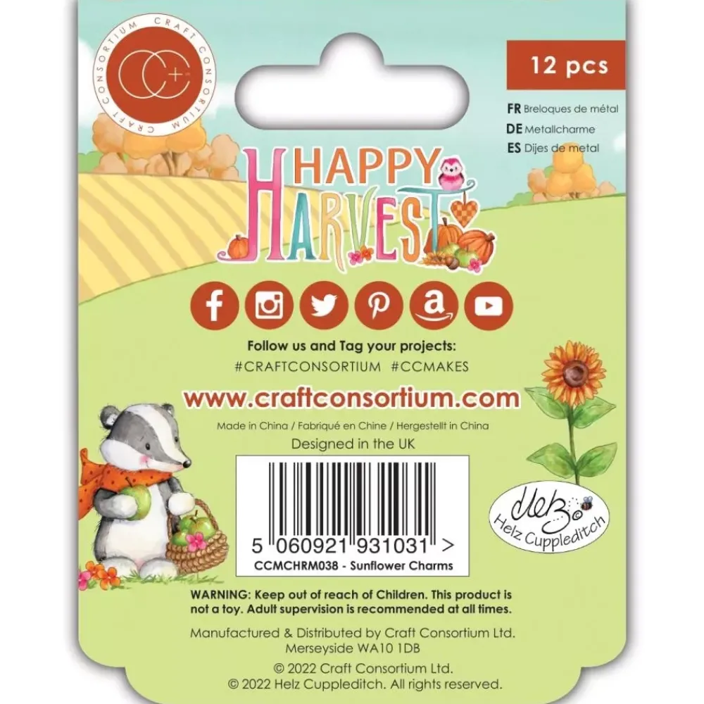 New Charms Metálicos Happy Harvest Telas, Sedas Y Fieltro