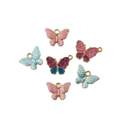 New Charms Metálicos Mariposas Índigo Frank García Prima Telas, Sedas Y Fieltro