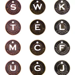 Clearance Charms metálicos Metal Muse Tokens Tim Holtz Telas, Sedas Y Fieltro