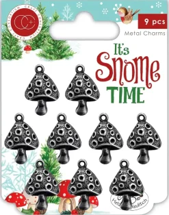 Best Charms metálicos Setas It s Snome Time Telas, Sedas Y Fieltro