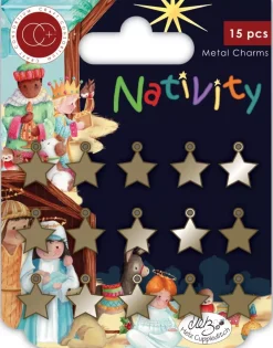 Online Charms metálicos Stars Nativity Telas, Sedas Y Fieltro