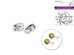 Best Cierre Mariosa Para Pendientes Plateado 6,5mm Bisutería