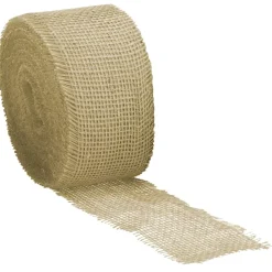 Clearance Cinta de yute natural 70mm Telas, Sedas Y Fieltro
