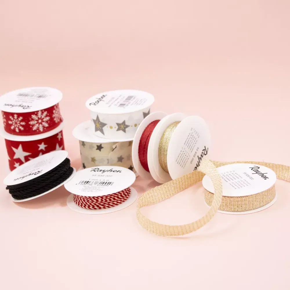 New Cinta Estampada Estrellitas Crema 40mm Telas, Sedas Y Fieltro